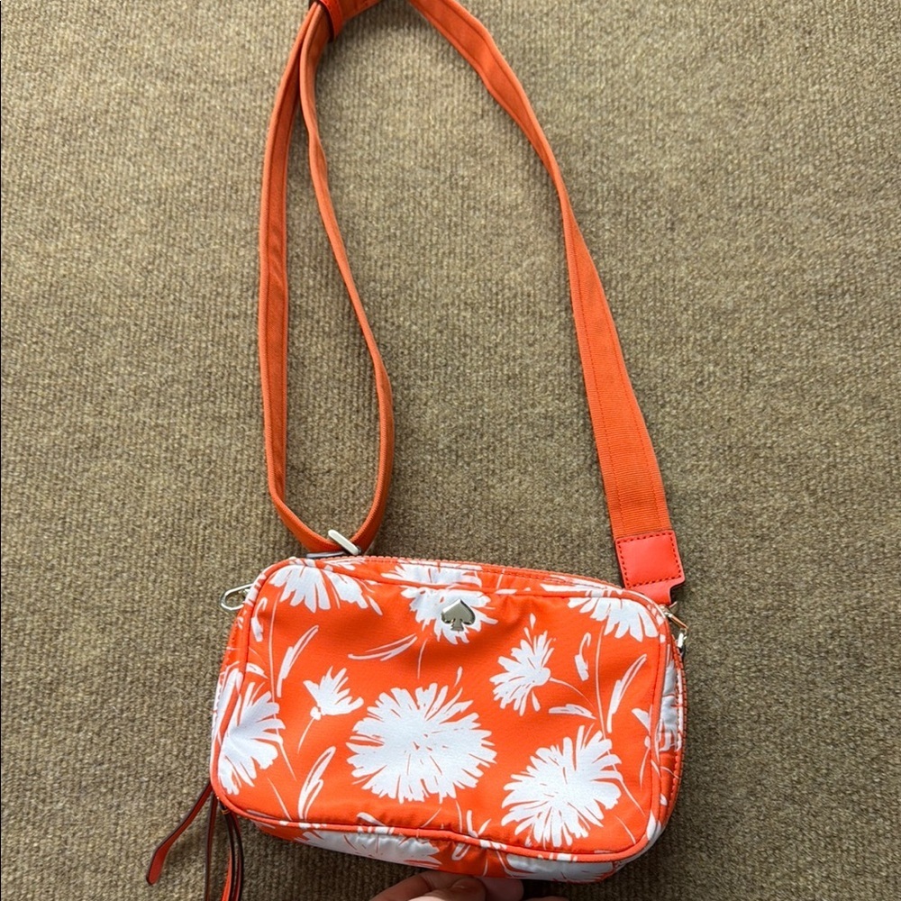 Kate Spade New York Women's Jae Mini Nylon Crossbody Bag Orange nwot purse